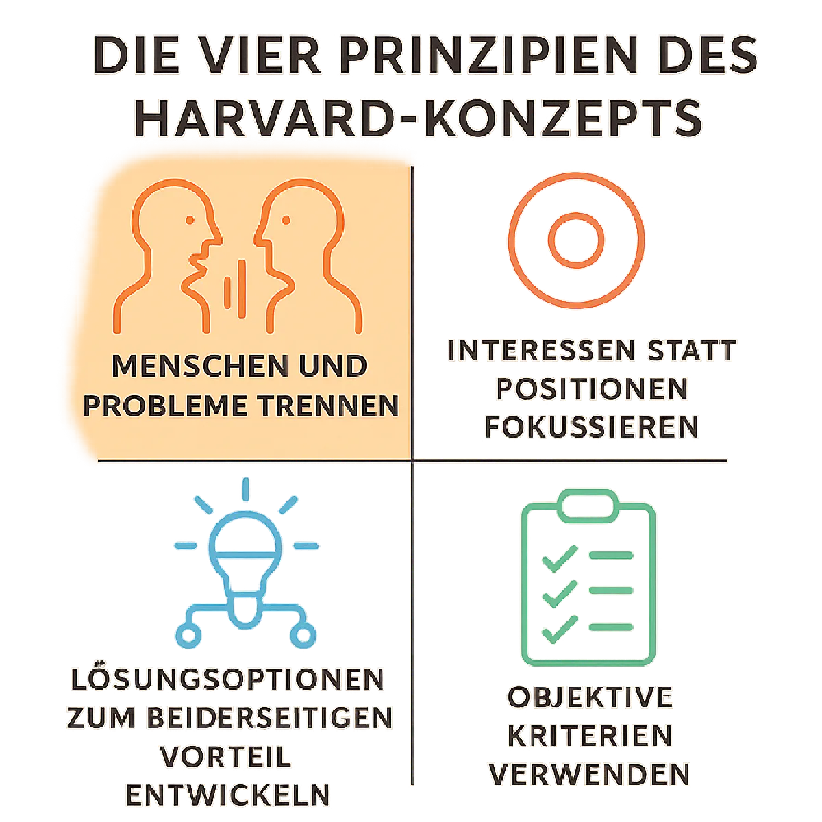 Menschen und Probleme trennen
